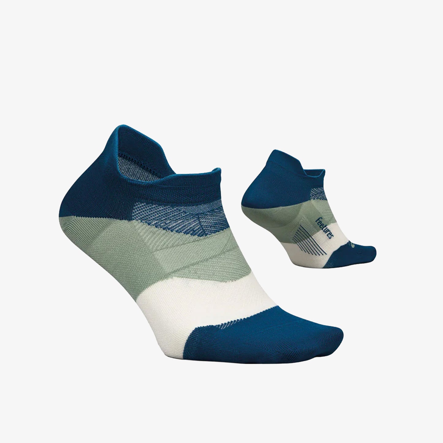 Medias Feetures Elite Ultra Light Low Cut Unisex Azul Verde