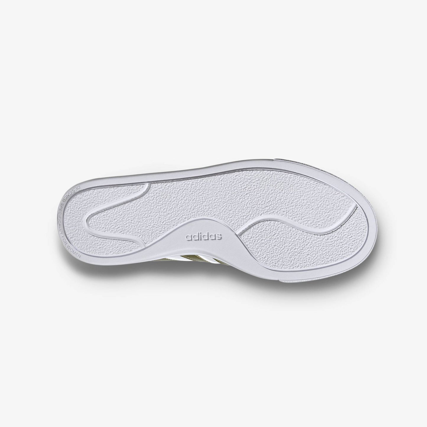 Tenis Adidas Court Plataforma Mujer Blanco Dorado