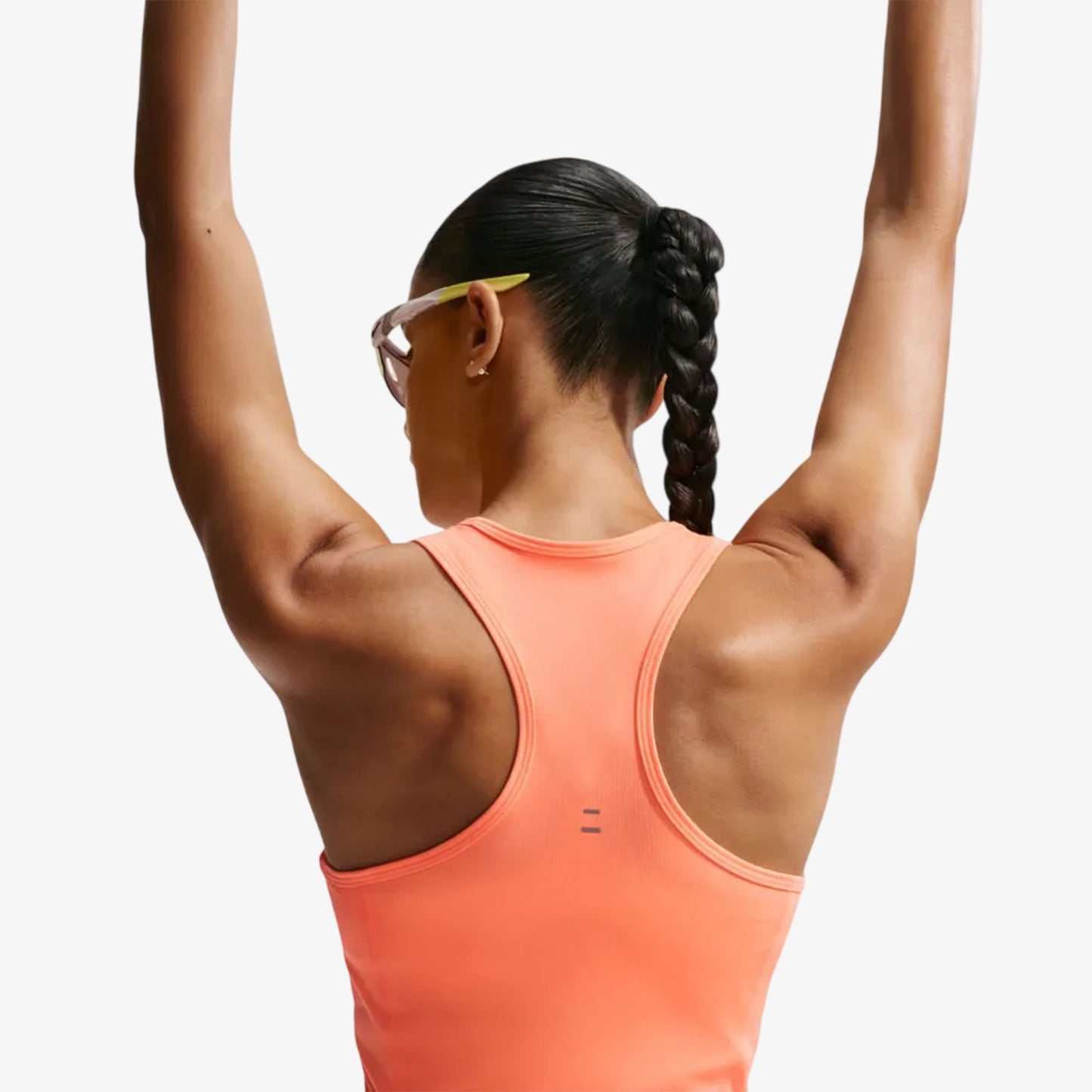 Camiseta Nike Tempo Swoosh Run Df Tank Mujer Naranja