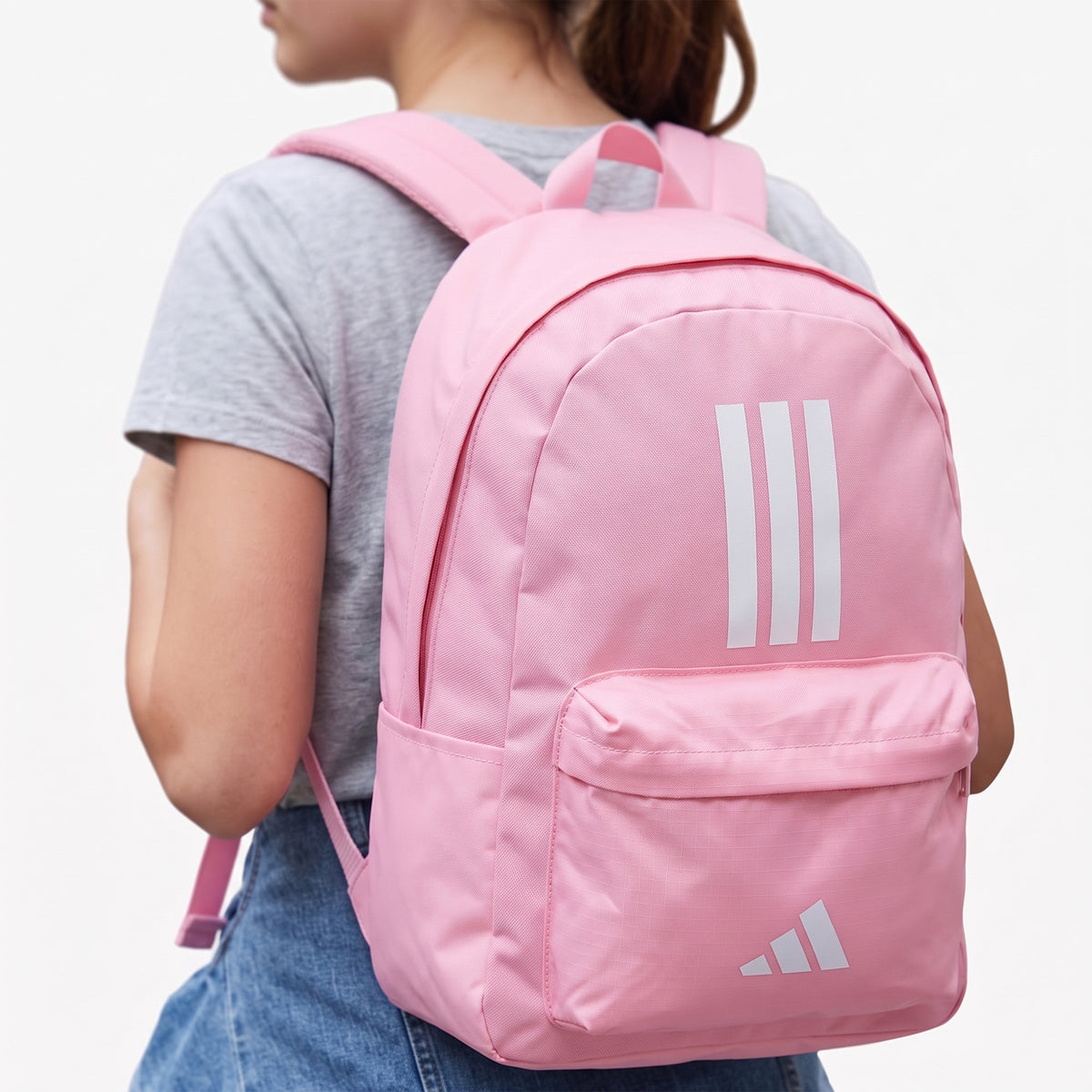 Morral Adidas Back To School 3 Rayas Unisex Rosado