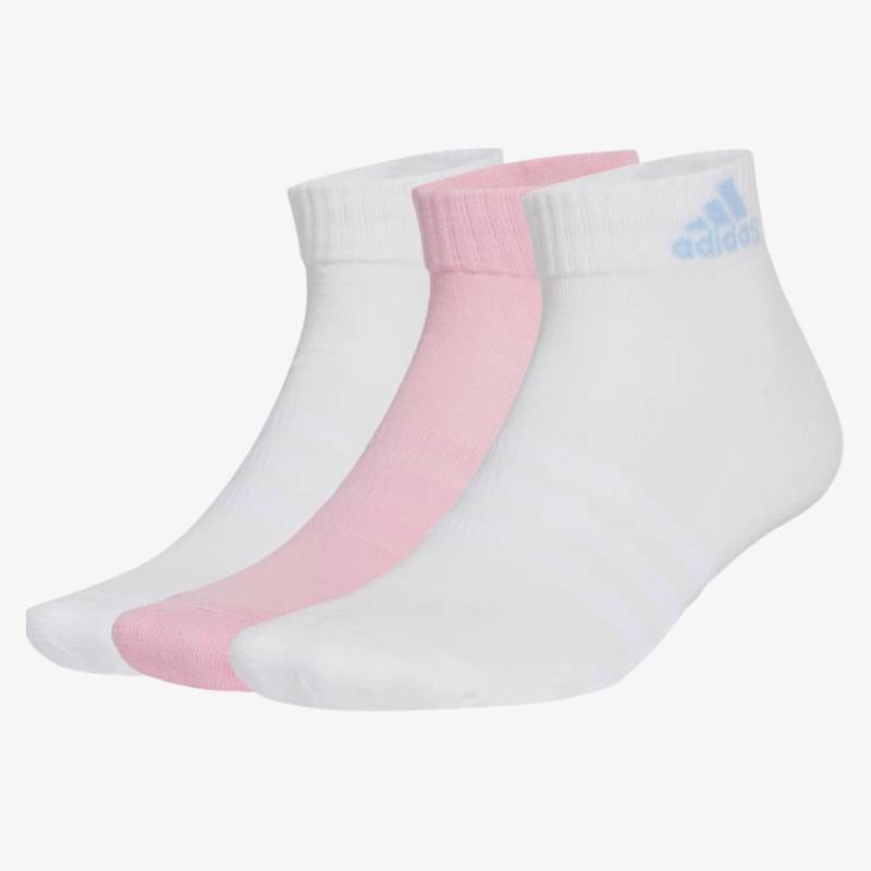 Medias Adidas 3p Blanco Rosado