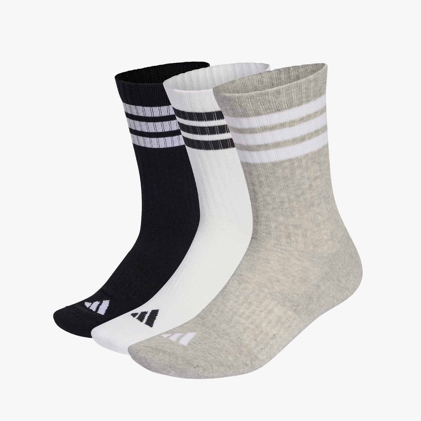 Medias Adidas Clasicas 3P Unisex Gris Blanco Negro