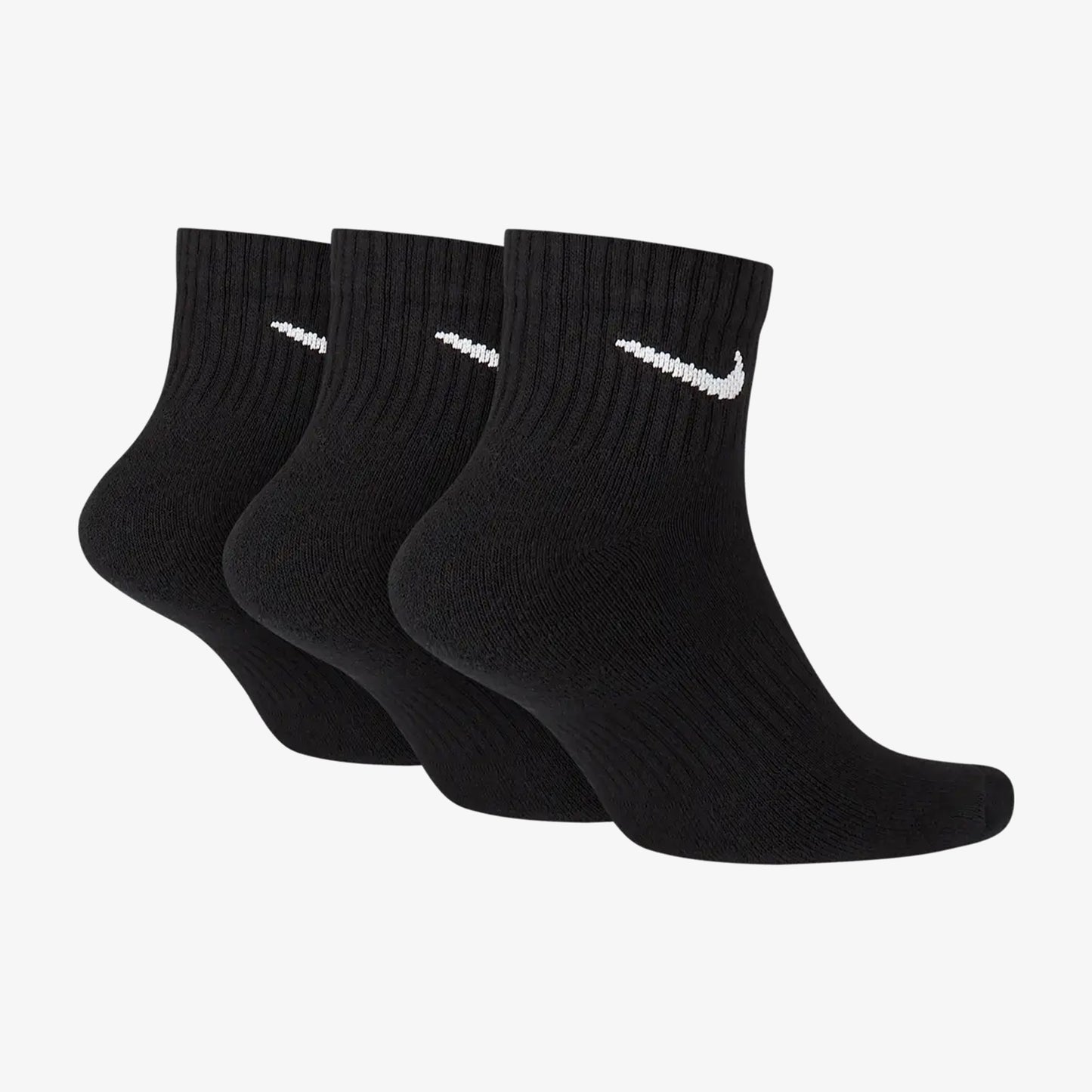Medias Nike 3P Everyday Cushioned Al Tobillo Unisex Negro