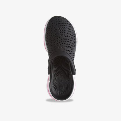 Suecos Skechers Go Walk 5 Mujer Negro Blanco Rosa