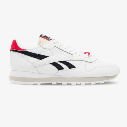 Tenis Reebok Classic Leather Hombre  Blanco Negro Fucsia
