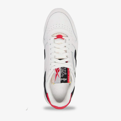 Tenis Reebok Classic Leather Hombre  Blanco Negro Fucsia
