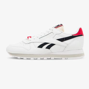 Tenis Reebok Classic Leather Hombre  Blanco Negro Fucsia