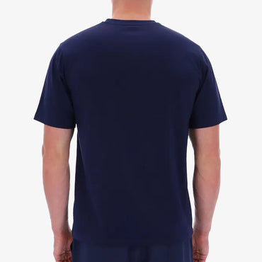 Camiseta Reebok Ethan Ss Crewneck Tee Hombre Azul Rojo
