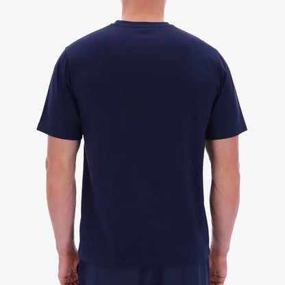 Camiseta Reebok Ethan Ss Crewneck Tee Hombre Azul Rojo