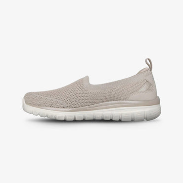 Tenis Skechers Graceful Breezestep Taupe Mujer Beige