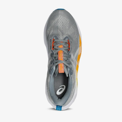 Tenis Asics Novablast 5 Hombre Gris Amarillo