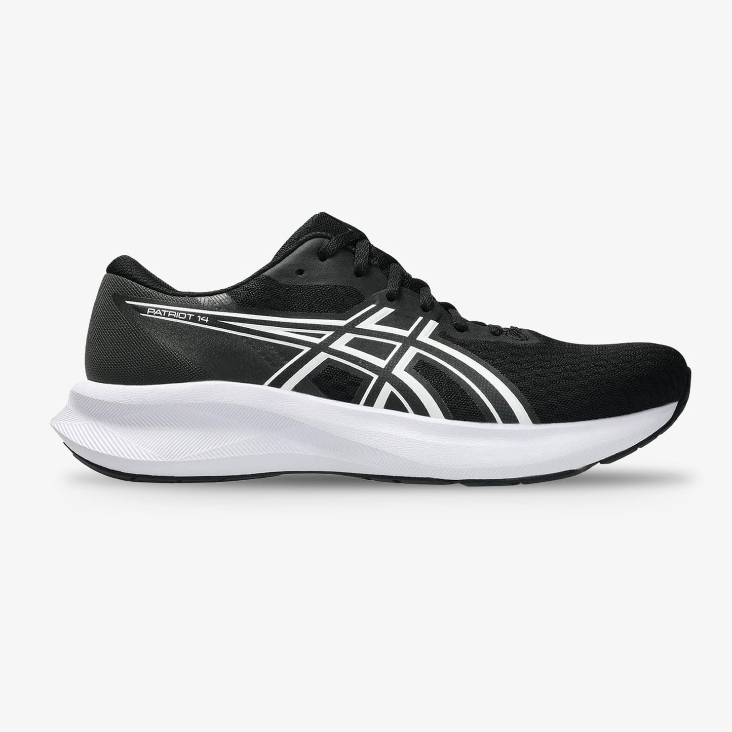 Tenis Asics Patriot 14 Hombre Negro Blanco