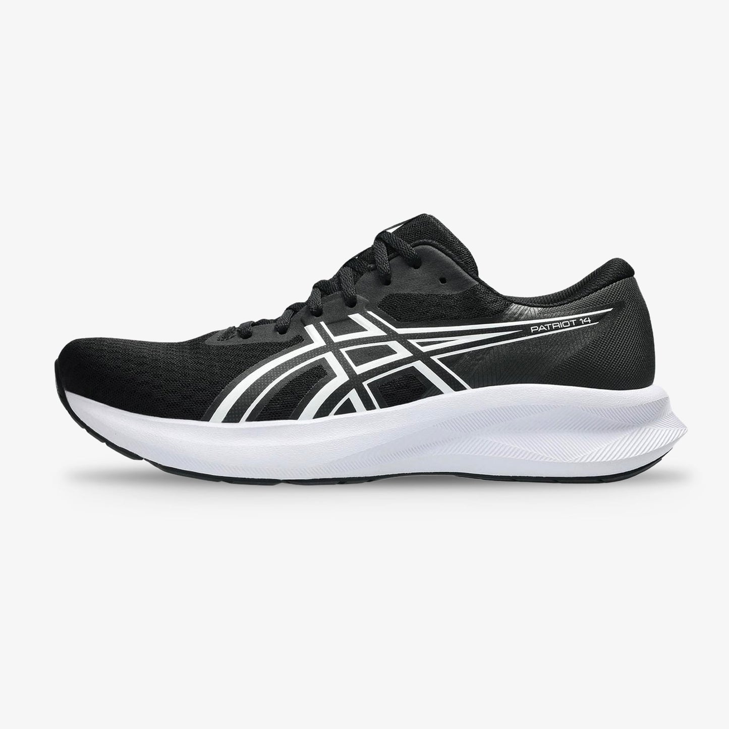 Tenis Asics Patriot 14 Hombre Negro Blanco