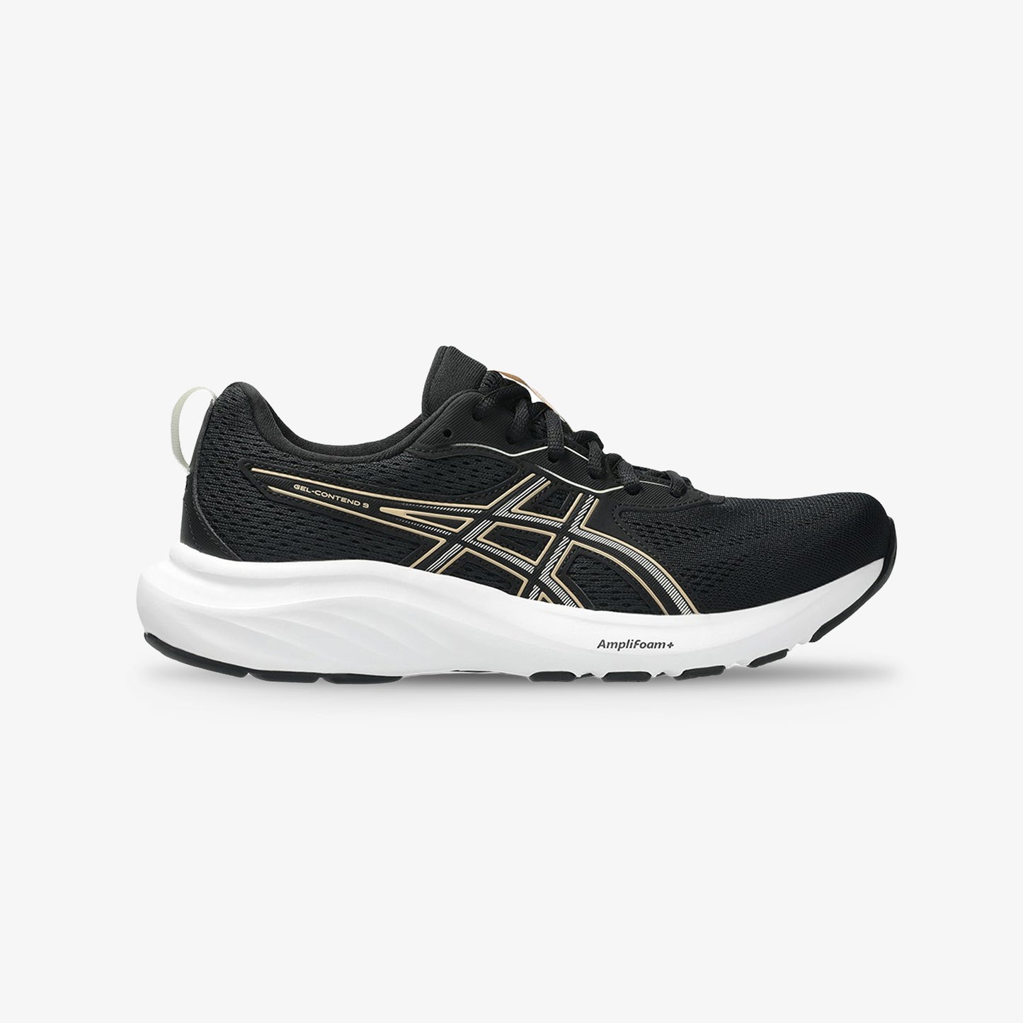 Tenis Asics Gel Contend 9 Mujer Negro Blanco