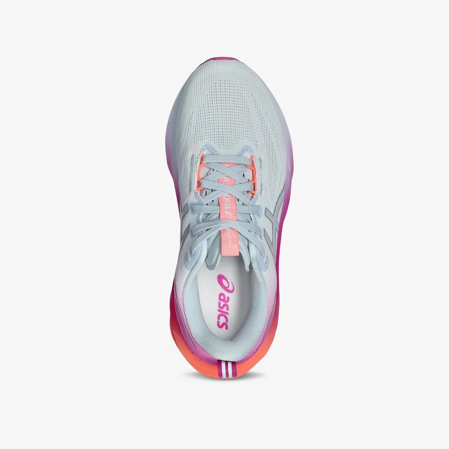 Tenis Asics Novablast 5 Mujer Gris Fucsia
