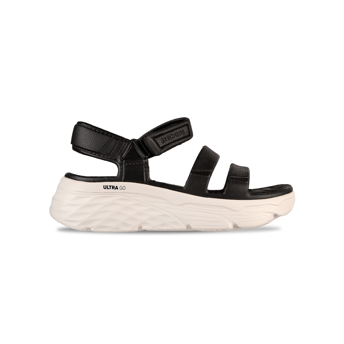 Sandalias Skechers Foamies Max Mujer Negro Blanco