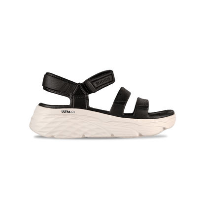 Sandalias Skechers Foamies Max Mujer Negro Blanco