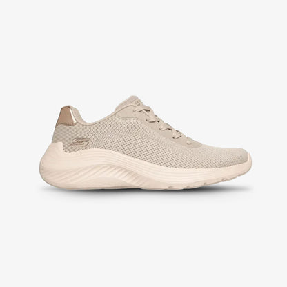 Tenis Skechers Bobs Squad Waves Mujer Beige