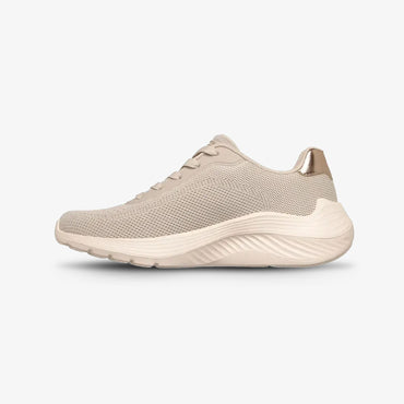 Tenis Skechers Bobs Squad Waves Mujer Beige