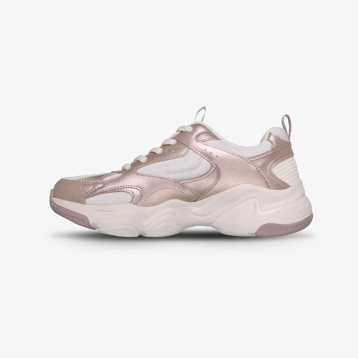 Tenis Skechers Bobs Diego Mujer Blanco Rosado