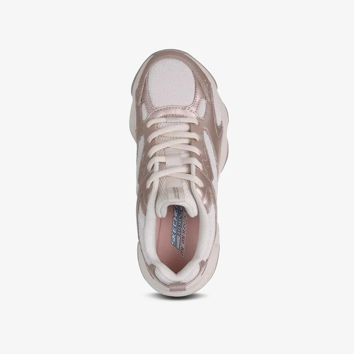 Tenis Skechers Bobs Diego Mujer Blanco Rosado