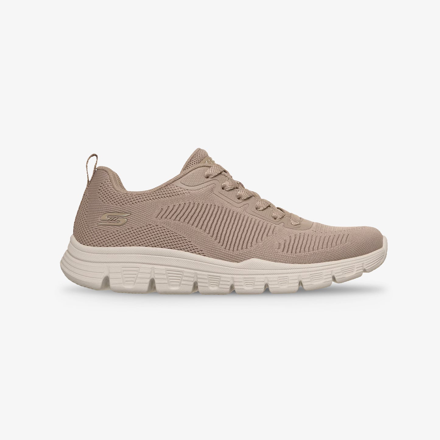 Tenis Skechers Bobs Mujer Beige