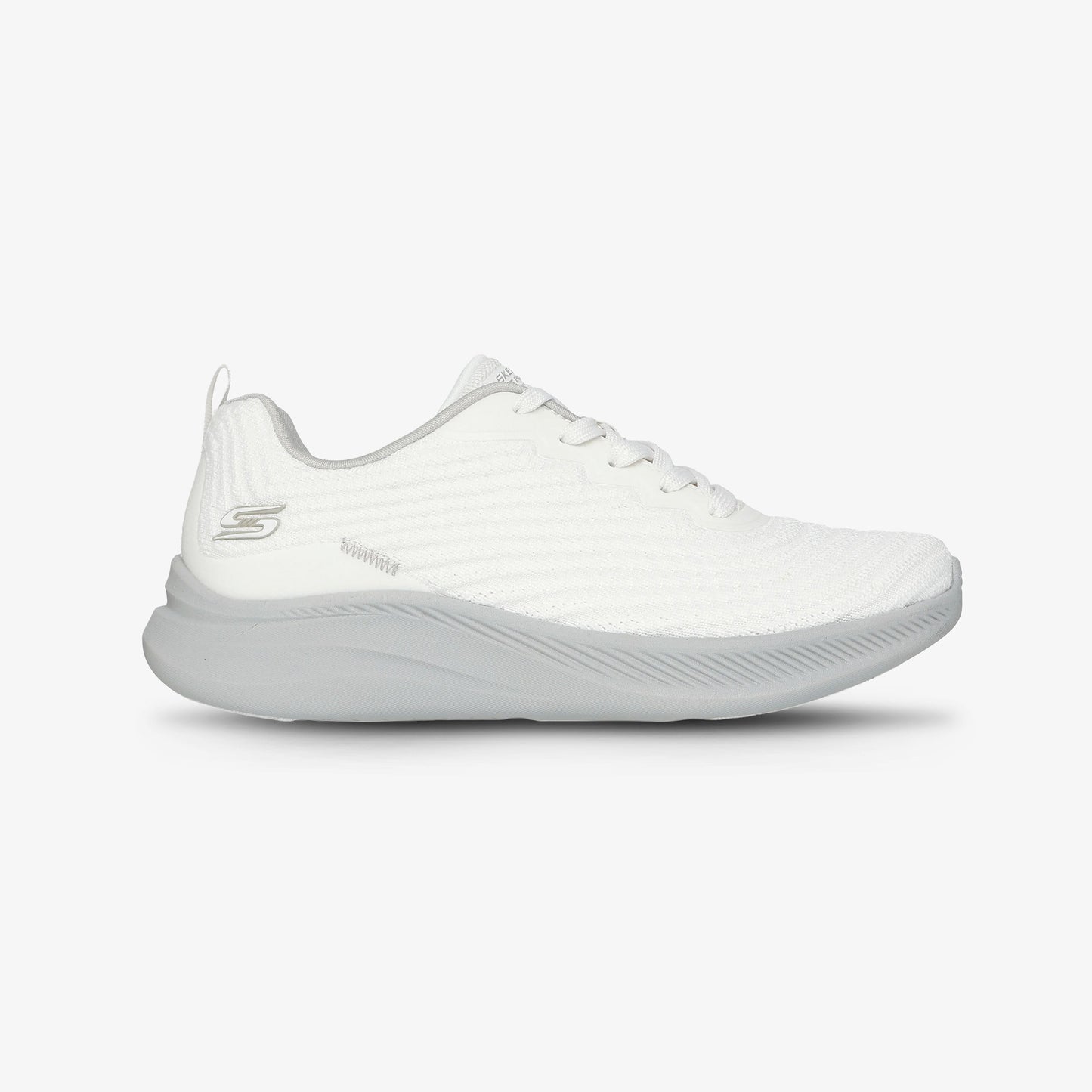 Tenis Skechers Bobs Moda Flex Mujer Blanco Gris