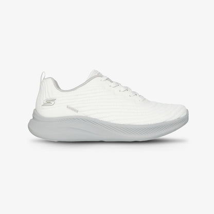 Tenis Skechers Bobs Moda Flex Mujer Blanco Gris