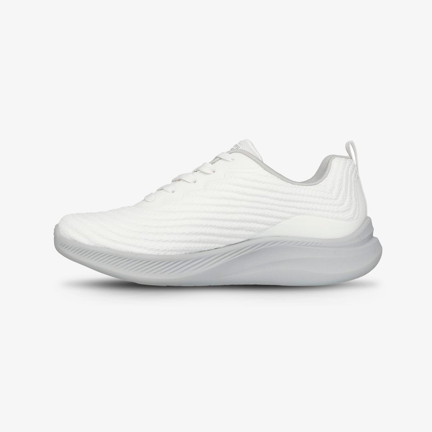 Tenis Skechers Bobs Moda Flex Mujer Blanco Gris