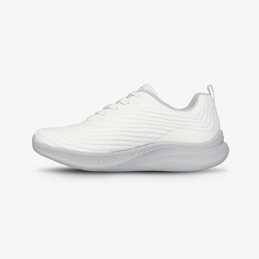 Tenis Skechers Bobs Moda Flex Mujer Blanco Gris