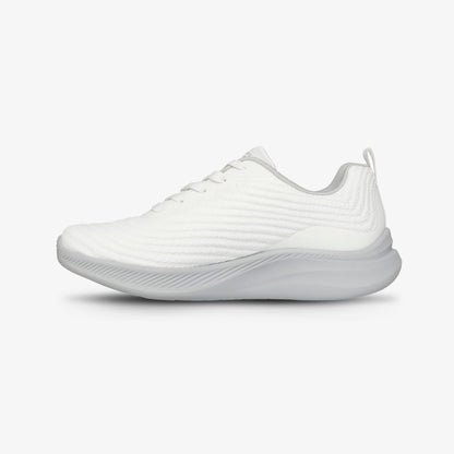 Tenis Skechers Bobs Moda Flex Mujer Blanco Gris