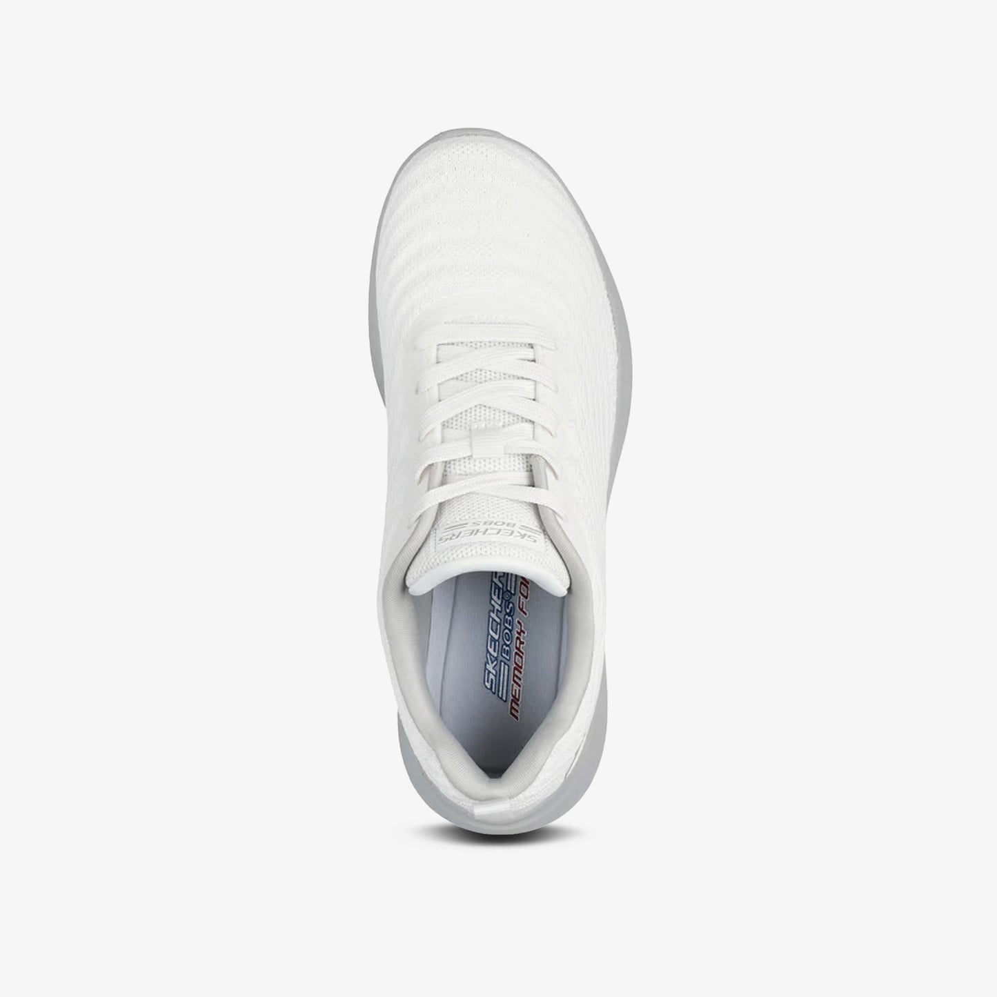 Tenis Skechers Bobs Moda Flex Mujer Blanco Gris