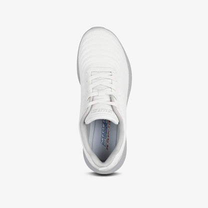 Tenis Skechers Bobs Moda Flex Mujer Blanco Gris