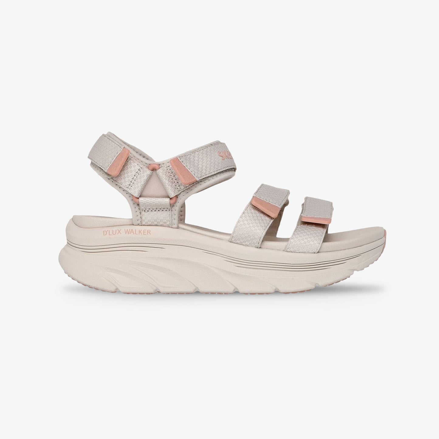 Sandalias Skechers D'Lux Walker Mujer Beige