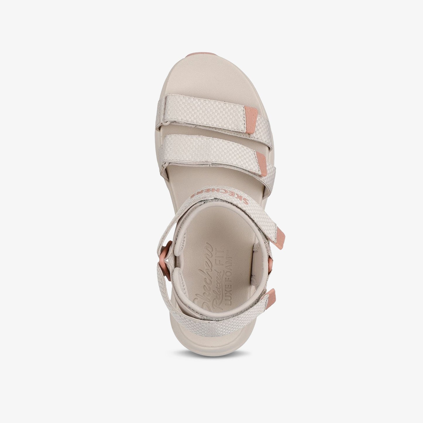 Sandalias Skechers D'Lux Walker Mujer Beige