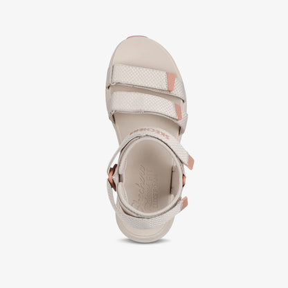 Sandalias Skechers D'Lux Walker Mujer Beige