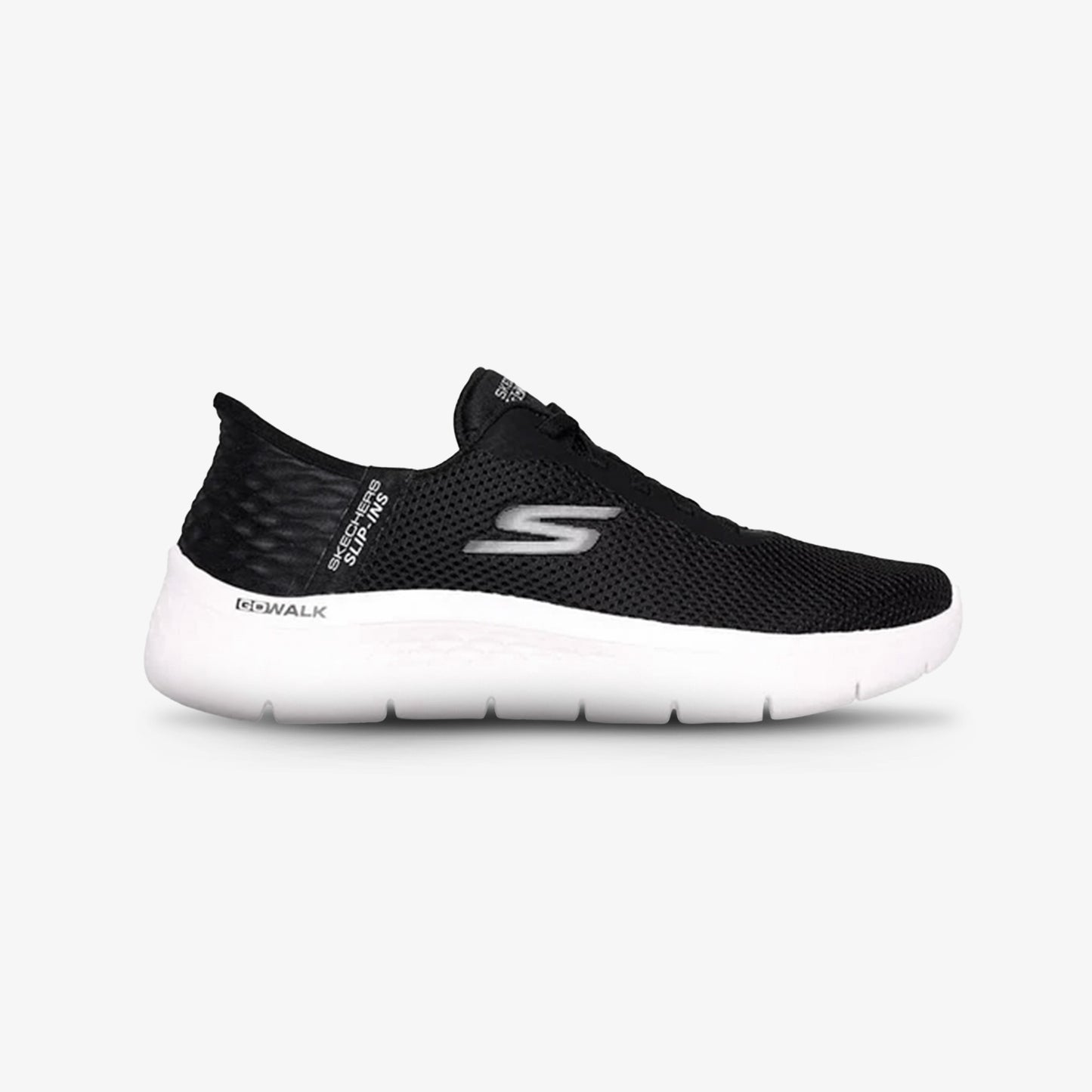 Tenis Skechers Go Walk Flex Mujer Negro Blanco