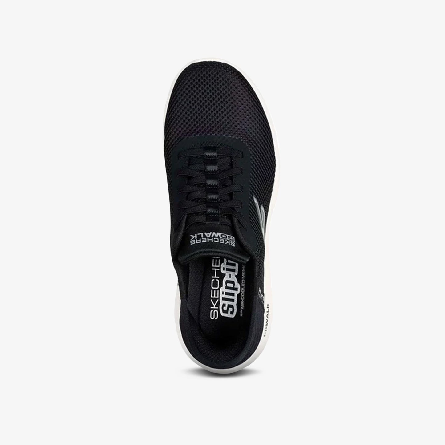 Tenis Skechers Go Walk Flex Mujer Negro Blanco