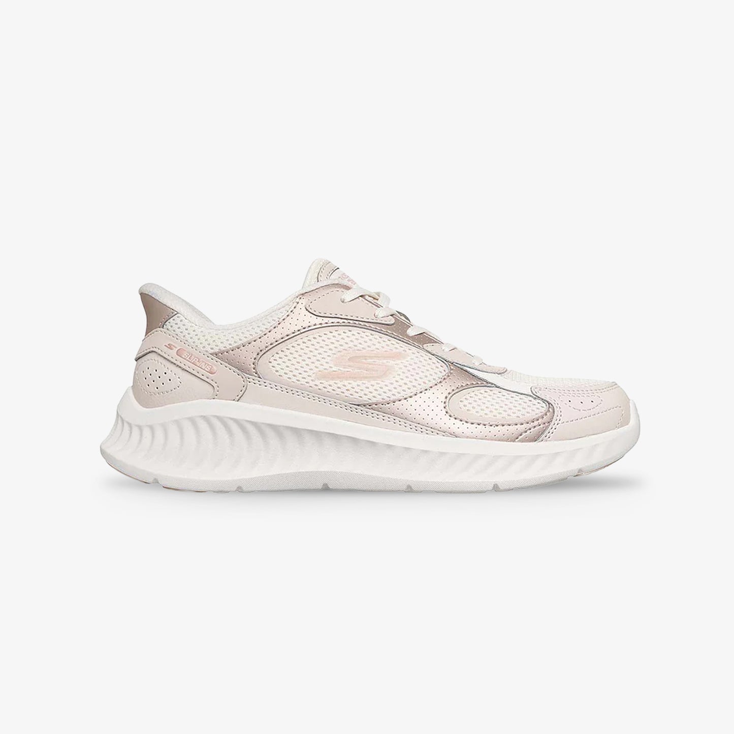 Tenis Skechers Go Walk Now Mujer Blanco Rosado