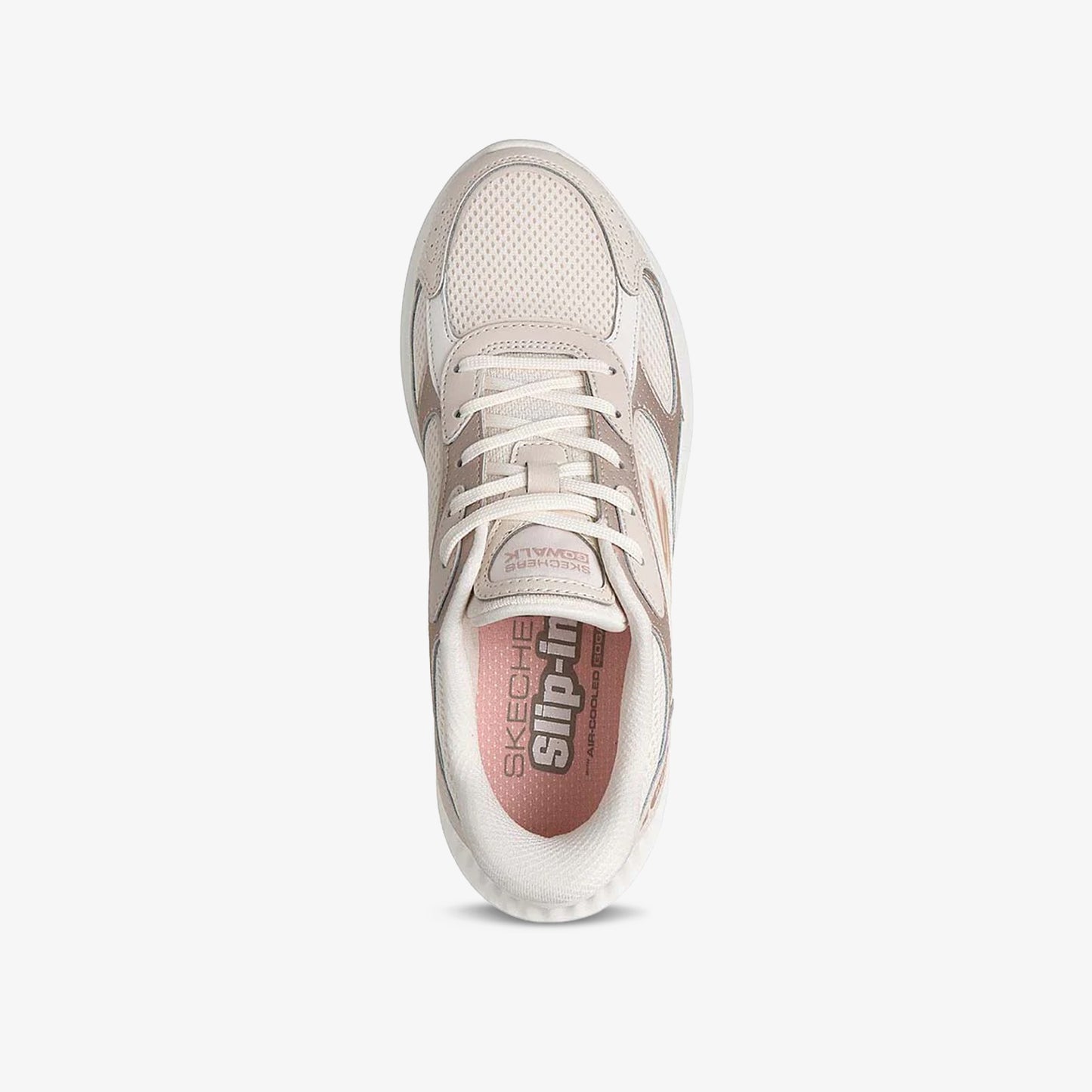 Tenis Skechers Go Walk Now Mujer Blanco Rosado