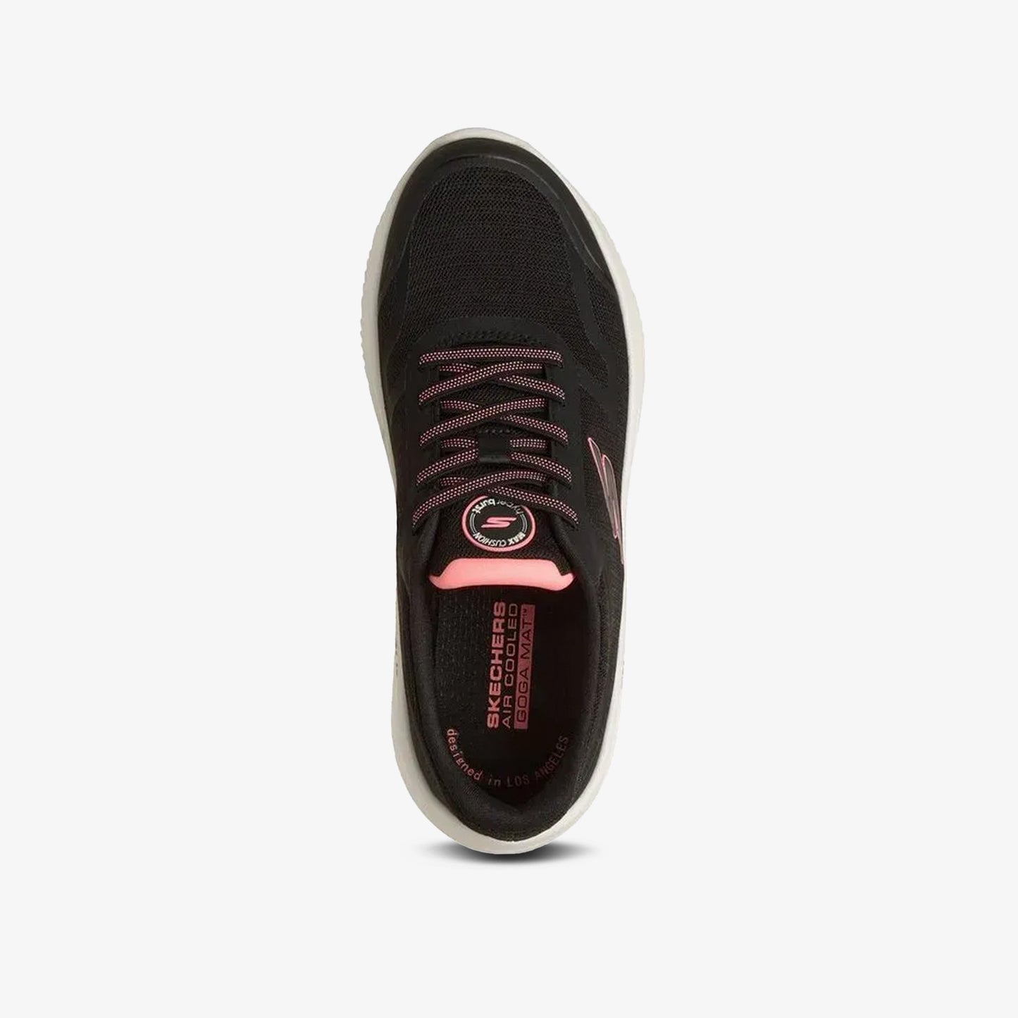 Tenis Skechers Go Walk Maxcushion Mujer Negro Rosa