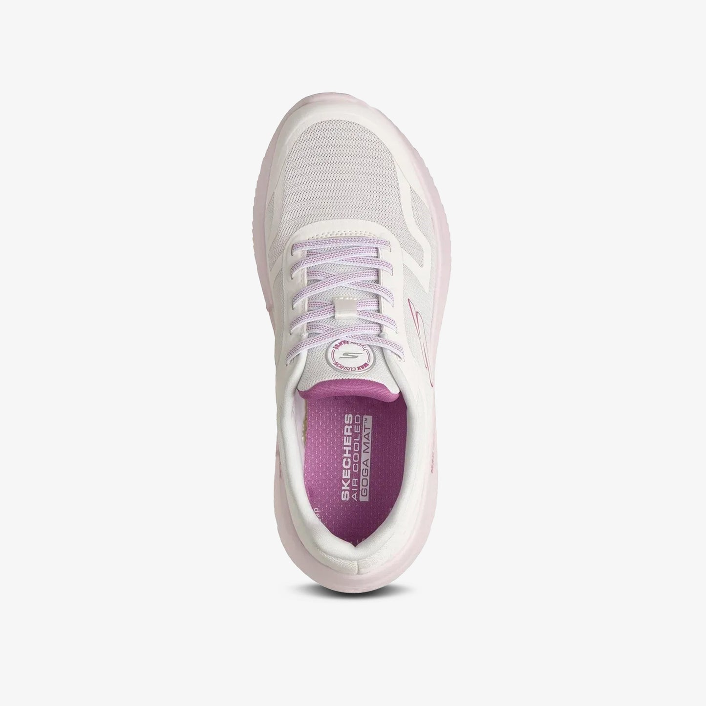 Tenis Skechers Go Walk Maxcushion  Mujer Blanco Rosa