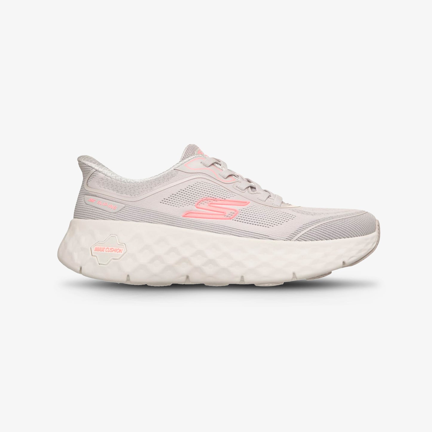 Tenis Skechers Cushioning Flex Mujer Gris Blanco
