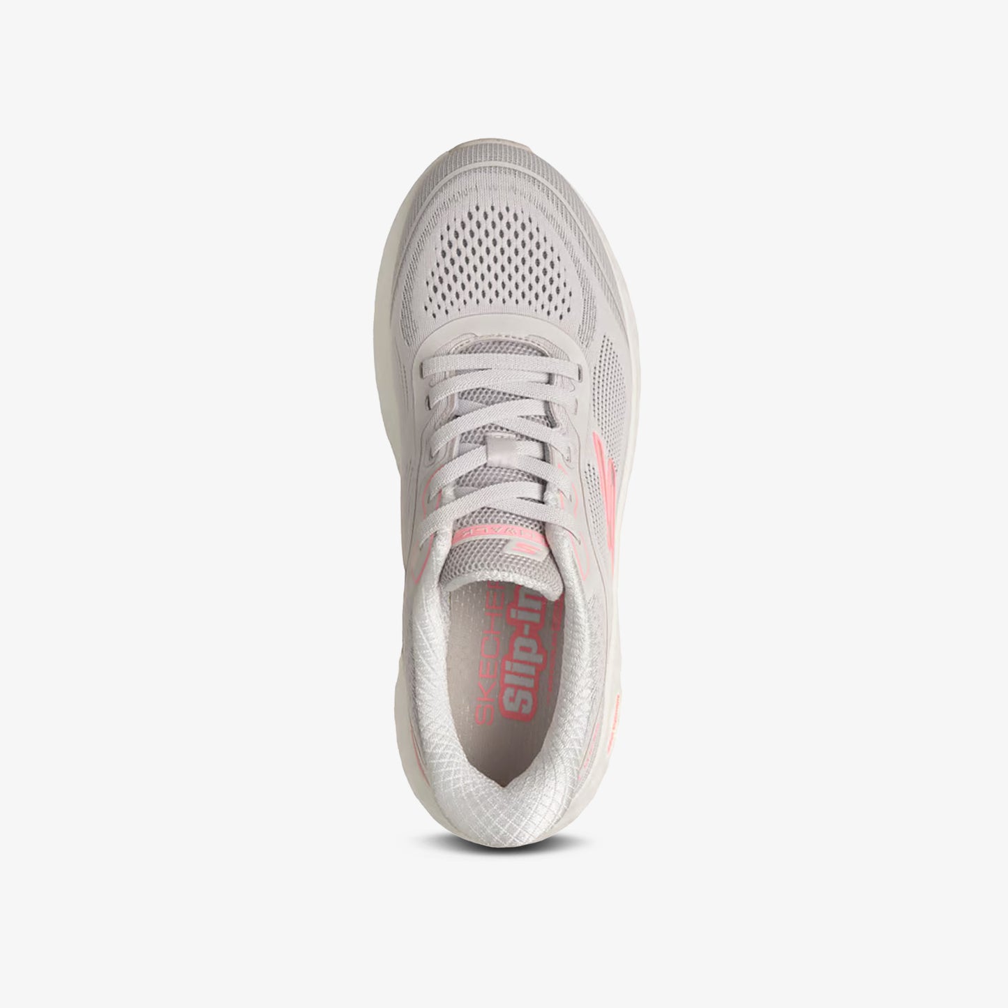 Tenis Skechers Cushioning Flex Mujer Gris Blanco