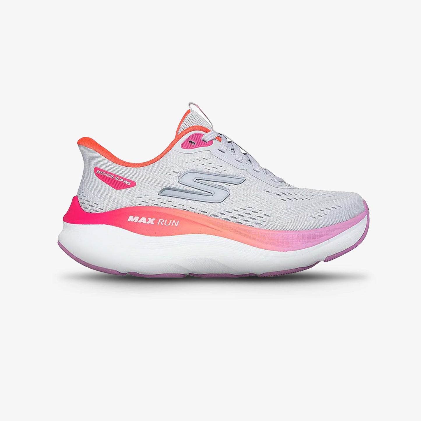 Tenis Skechers Slip-ins Max Run Mujer Gris