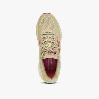 Tenis Skechers Performance Max Run Mujer Beige Rosa
