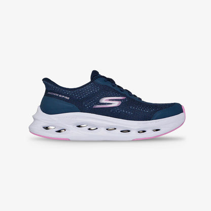 Tenis Skechers Glide Step Mujer Azul Rosado