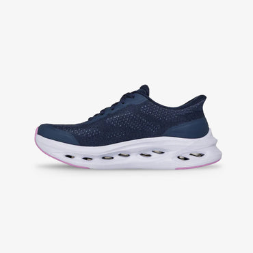 Tenis Skechers Glide Step Mujer Azul Rosado