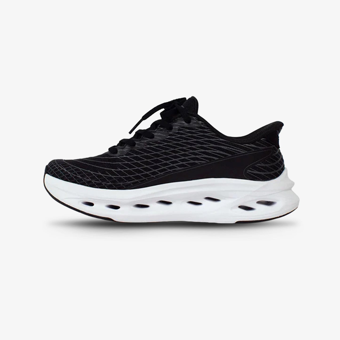 Tenis Skechers Slip-ins Max Cushioning Mujer Negro Blanco