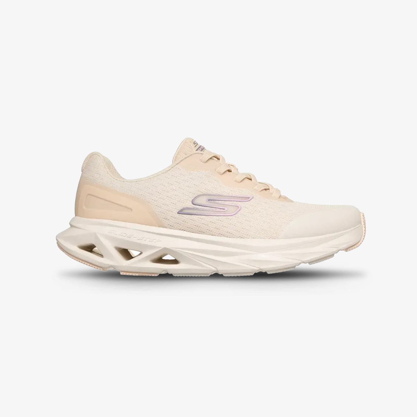 Tenis Skechers Glide Step Vortex Mujer Beige